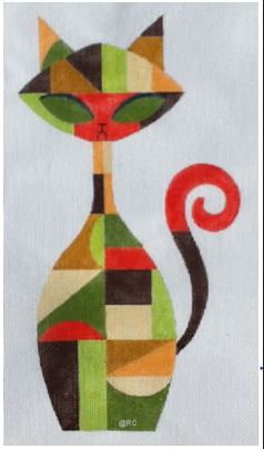 click here to view larger image of Modern Cat (hand painted canvases)