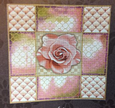 click here to view larger image of Pink Rose Collage (hand painted canvases)