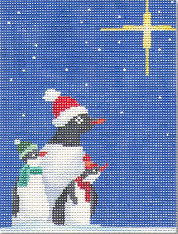 click here to view larger image of Penguin with North Star (hand painted canvases)