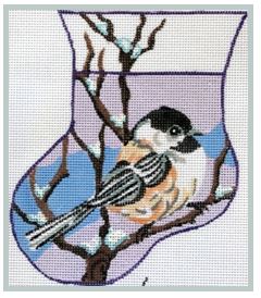 click here to view larger image of Chickadee Perched on Twigs Mini (hand painted canvases)