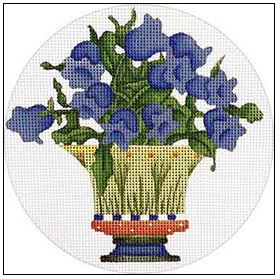 click here to view larger image of Bluebell Pot (hand painted canvases)