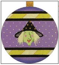 click here to view larger image of Witch Ornament (hand painted canvases)