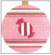 click here to view larger image of Pink Candy Ornament (hand painted canvases)