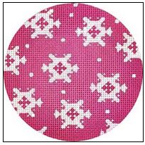 click here to view larger image of White Snowflakes Ornament (hand painted canvases)