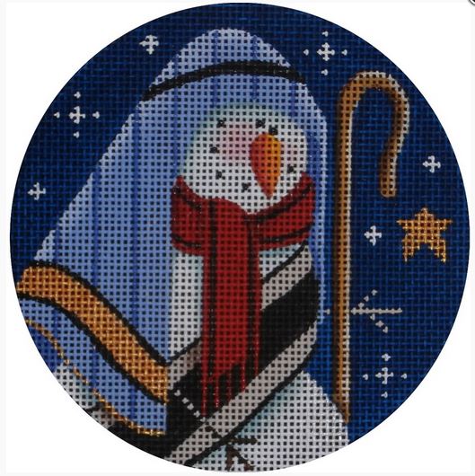 click here to view larger image of Snowman Joseph Ornament (hand painted canvases)