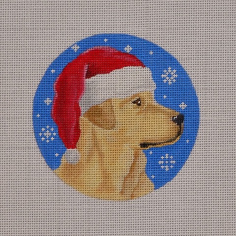 click here to view larger image of Yellow Lab Santa (hand painted canvases)
