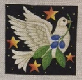 click here to view larger image of Holiday Dove (hand painted canvases)