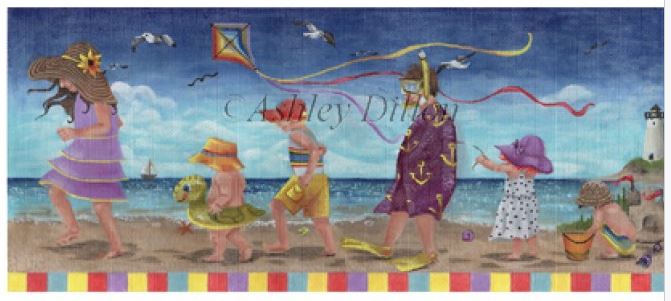 click here to view larger image of Beach March (hand painted canvases)