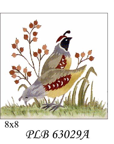 click here to view larger image of Two Quail (13M) (printed canvas)