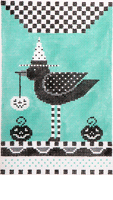 click here to view larger image of Checkered Crow (hand painted canvases)