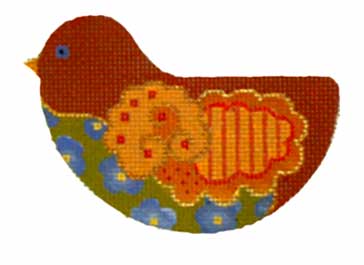 click here to view larger image of Fancy Scalloped-Wing Bird (hand painted canvases)