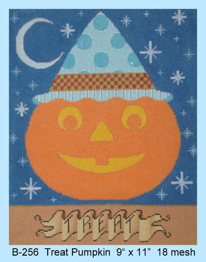 click here to view larger image of Treat Pumpkin (hand painted canvases)