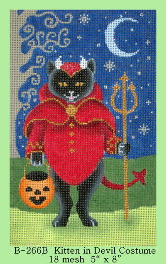 click here to view larger image of Kitten In Devil Costume (hand painted canvases)