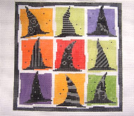 click here to view larger image of Nines - Witches Hats (hand painted canvases)