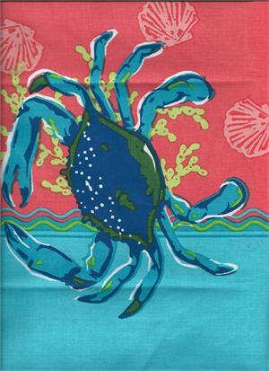 click here to view larger image of Crab on Coral (hand painted canvases)