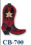 click here to view larger image of Red Boot With Star (hand painted canvases)