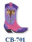 click here to view larger image of Purple Boot With Horse (hand painted canvases)
