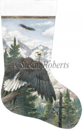 click here to view larger image of Eagle Stocking (hand painted canvases)