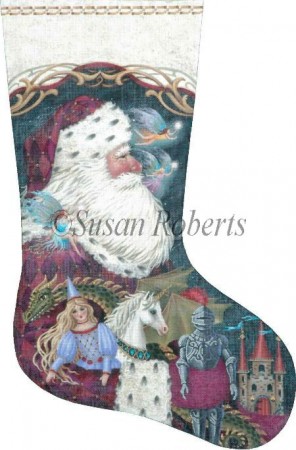 click here to view larger image of Medieval Times Santa Stocking (hand painted canvases)