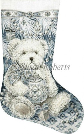 click here to view larger image of Snow Bear Stocking - 18ct (hand painted canvases)
