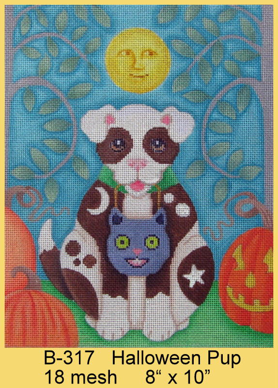 click here to view larger image of Halloween Pup (hand painted canvases)