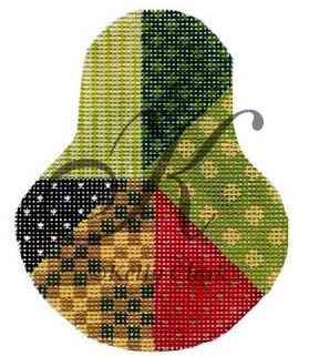 click here to view larger image of Crazy Quilt Sampler Pear (hand painted canvases)