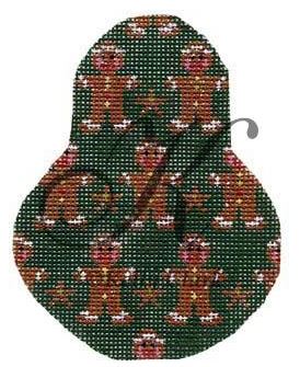 click here to view larger image of Gingerbread Men and Stars Pear (hand painted canvases)