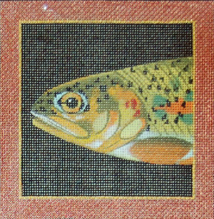 click here to view larger image of Golden Trout - Sports Fish Coaster (hand painted canvases)
