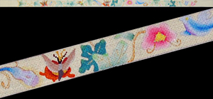 click here to view larger image of Moths and Oriental Flowers Belt (hand painted canvases)