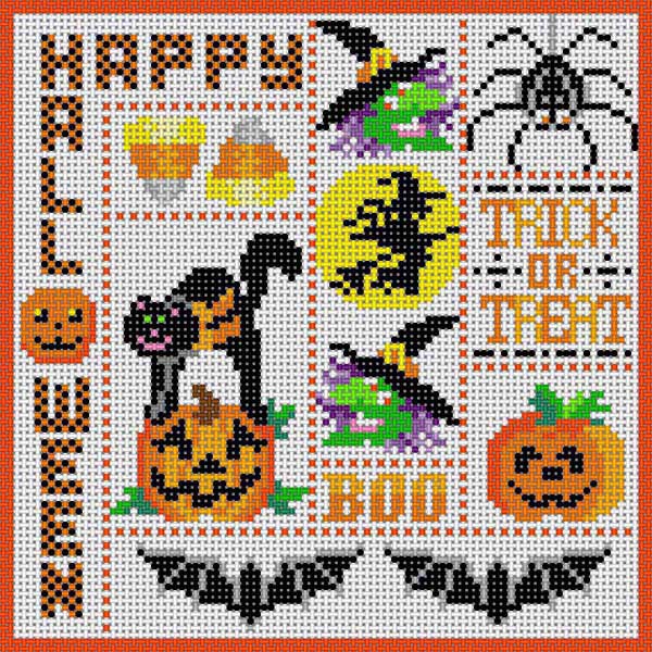click here to view larger image of Happy Halloween (hand painted canvases)