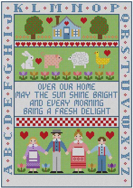 click here to view larger image of Family Sampler (hand painted canvases)
