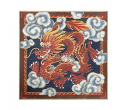 click here to view larger image of Chinese Red Dragon - 13ct (hand painted canvases)