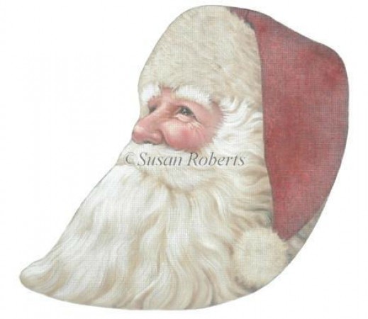 click here to view larger image of Santa Head (hand painted canvases)