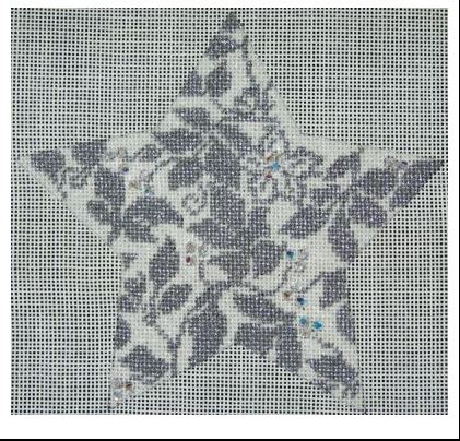 click here to view larger image of Teri's Star - Silver  (hand painted canvases)