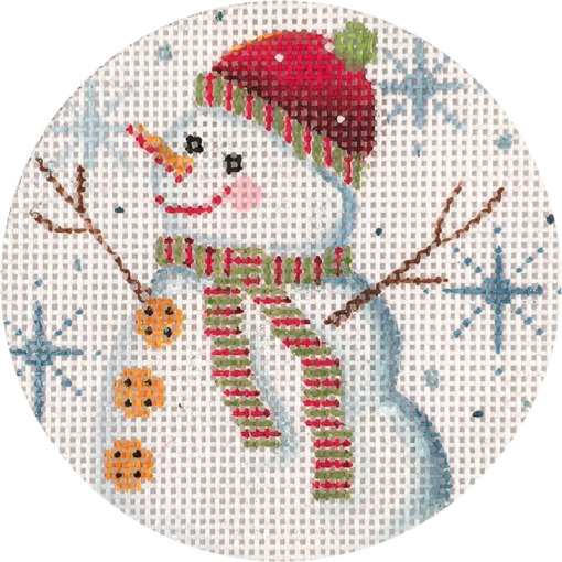 click here to view larger image of Snowman and Snowflakes (hand painted canvases)