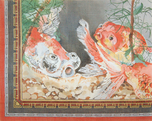 click here to view larger image of Koi Fishpond (hand painted canvases)