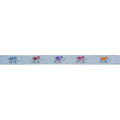 click here to view larger image of Elephants on Parade Belt (hand painted canvases)
