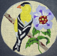 click here to view larger image of Gold Finch Ornament (hand painted canvases)
