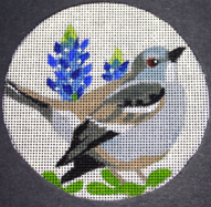 click here to view larger image of Mockingbird Ornament (hand painted canvases)