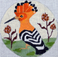 click here to view larger image of Hoopoe Ornament (hand painted canvases)