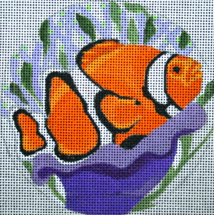 click here to view larger image of Clown Fish Ornament (hand painted canvases)