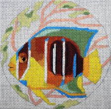 click here to view larger image of Angel Fish Ornament (hand painted canvases)