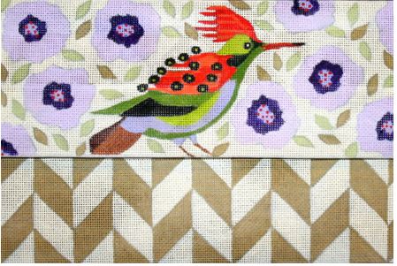 click here to view larger image of Folded Bird Clutch (hand painted canvases)