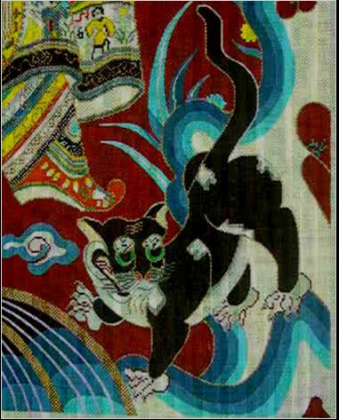 click here to view larger image of Peking Cat (hand painted canvases)