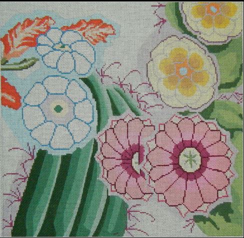 click here to view larger image of Cactus Pillow (hand painted canvases)