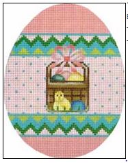 click here to view larger image of Easter Basket Egg (hand painted canvases)