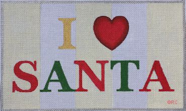click here to view larger image of I Love Santa (hand painted canvases)