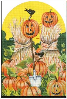 click here to view larger image of Pumpkin Patch (hand painted canvases)