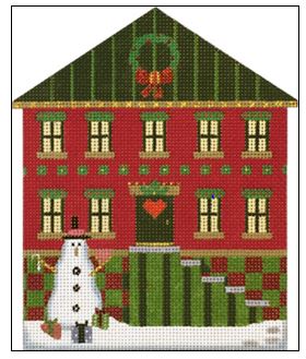 click here to view larger image of Snowman House (hand painted canvases)