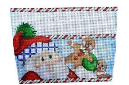 click here to view larger image of Santa/Gingerbread Cuff (hand painted canvases)
